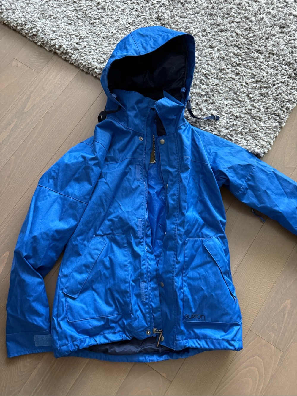 Blue snowboarder Hooded Jacket